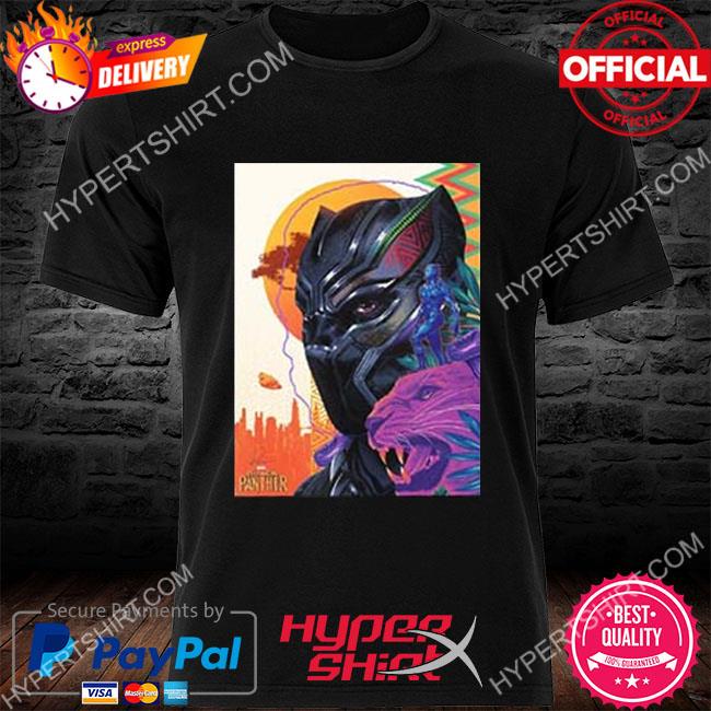 Black panther long live the king vibrant art wakanda forever marvel studios shirt