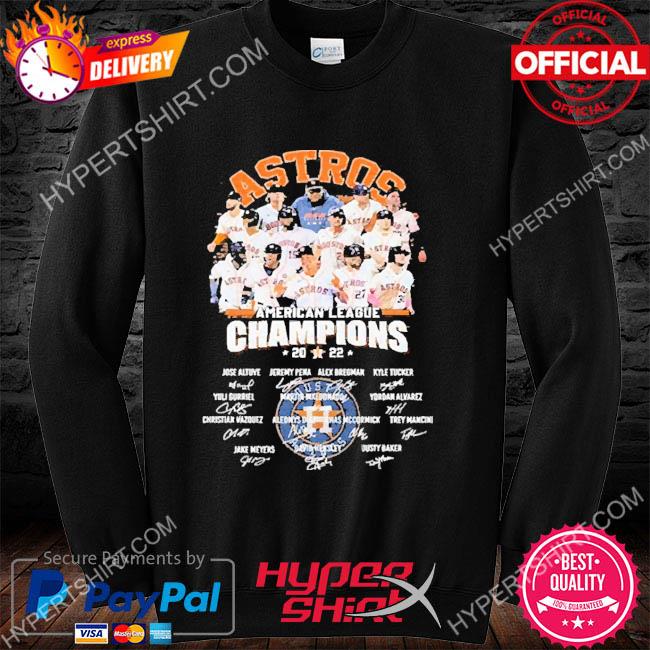 Houston Astros American league champions 2022 signatures shirt, hoodie,  sweater, long sleeve and tank top