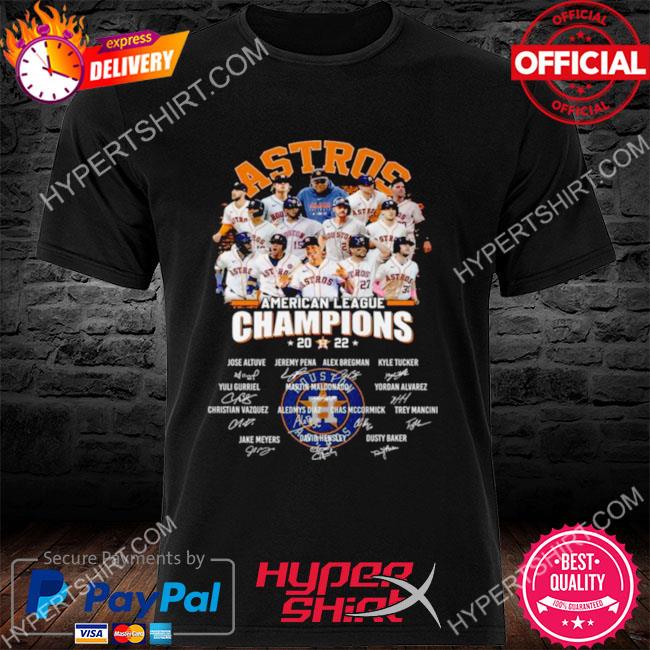 Houston Astros American league champions 2022 signatures shirt