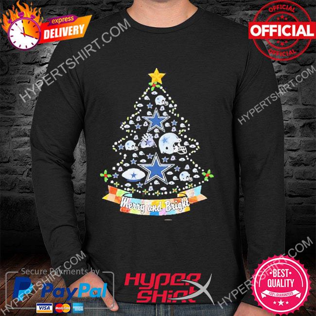 Official Dallas Cowboys Xmas Tree Merry And Bright Christmas Sweatshirt,  hoodie, sweater, long sleeve and tank top