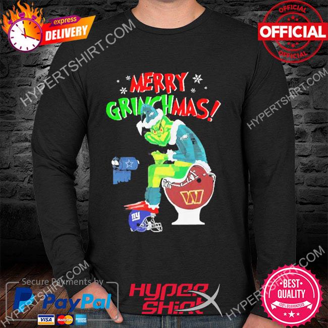 Merry Grinchmas The Grinch Philadelphia Eagles Dallas Cowboys Toilet Paper  Christmas Shirt