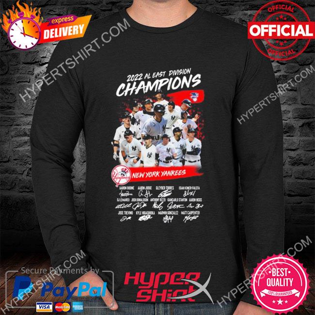 New york yankees 2022 al east division champions signature shirt, hoodie,  sweater, long sleeve and tank top