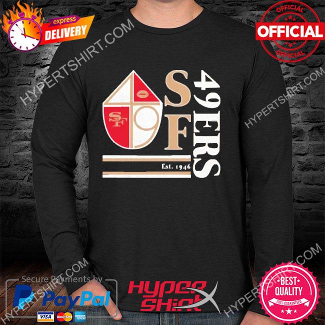 NFL San Francisco 49ers wordmark logo triblend est 1949 t-shirt, hoodie,  sweater, long sleeve and tank top