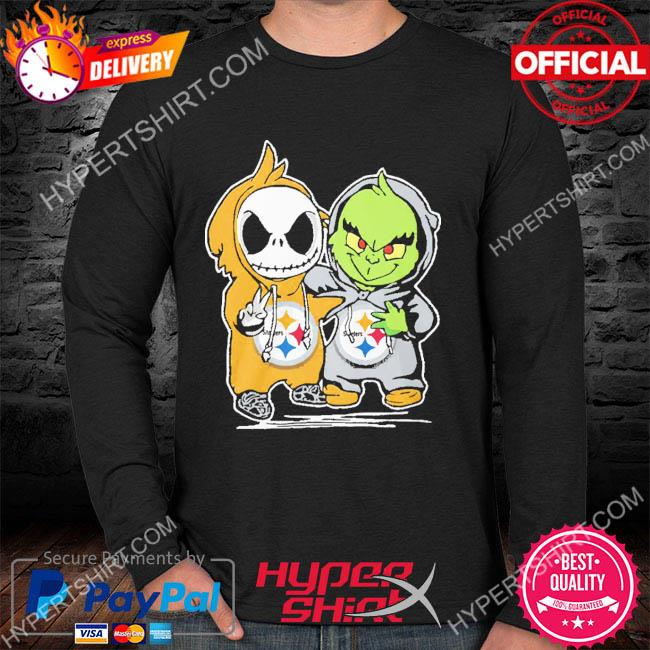 Pittsburgh Steelers baby Jack Skellington and baby Grinch shirt