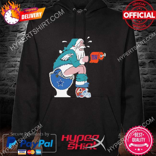 Dallas Cowboys Christmas Shirt Santa Sits On Philadelphia Eagles Toilet  Shirt