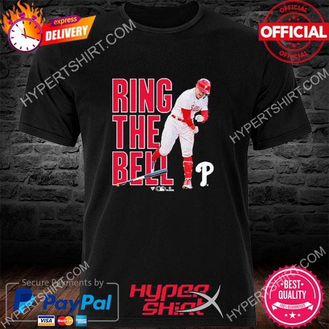 Philadelphia Phillies Rhys Hoskins Branded Black Ring The Bell T-Shirt