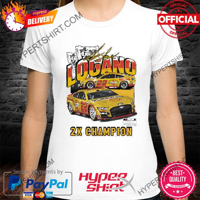 Joey Logano Team Penske Two-Time NASCAR Cup Series Champion Vintage Car T-Shirt