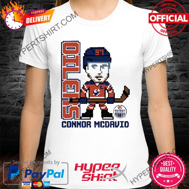 Official Connor McDavid Edmonton Oilers Youth Pixel Player 2.0 T-Shirt