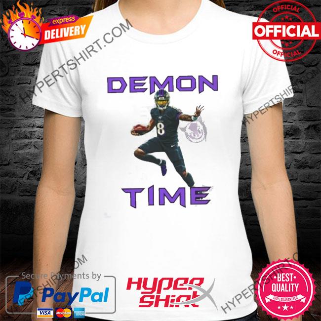 Official Lamar Jackson Demon Time Baltimore Ravens T-Shirt, hoodie