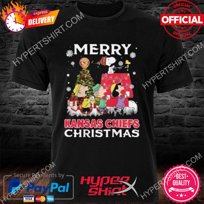 Snoopy and peanut Kansas city Chiefs merry Christmas sweater