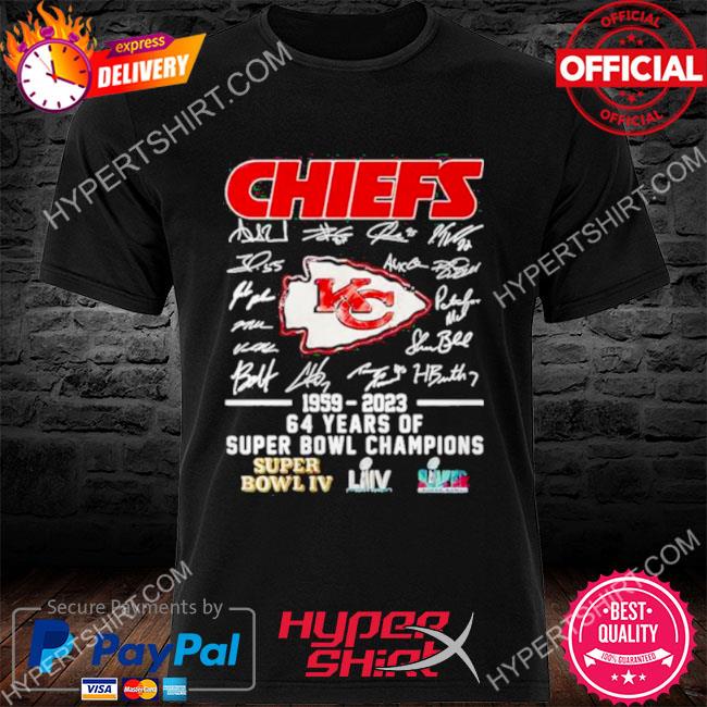 Nice kansas City Chiefs Super Bowl Champions LVII signatures 2023 shirt,  hoodie, sweater, long sleeve and tank top