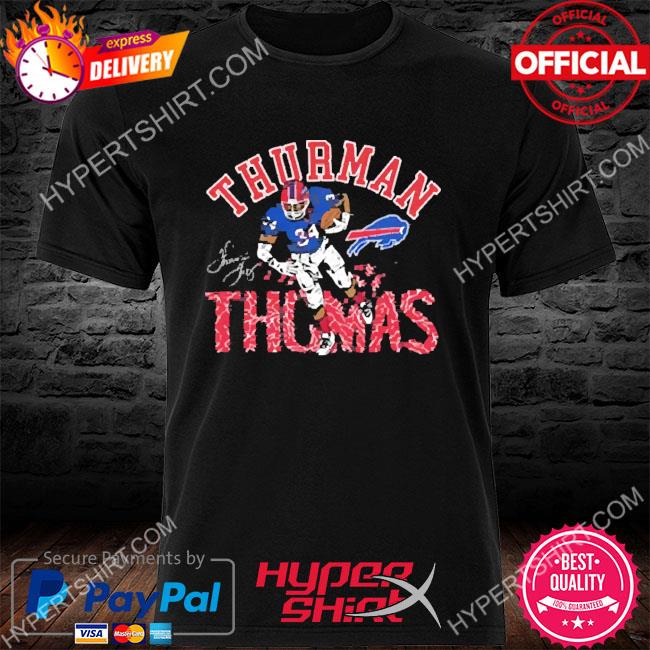 Buffalo Bills Thurman Thomas Signature T-Shirt from Homage. | Officially Licensed Vintage NFL Apparel from Homage Pro Shop.