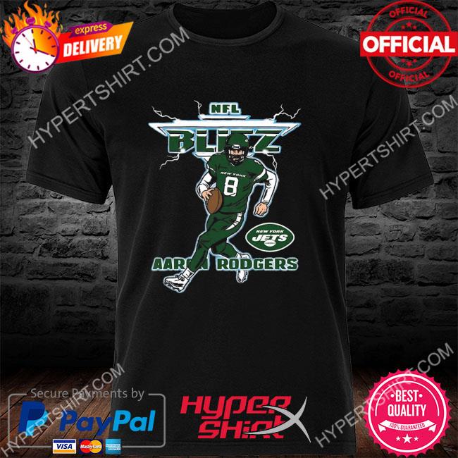 Official aaron Rodgers New York Jets Homage Blitz Graphic 2023 T-Shirt