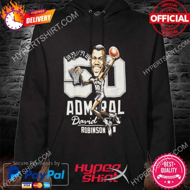 Official david robinson san antonio spurs mitchell & ness hardwood classics caricature s hoodie