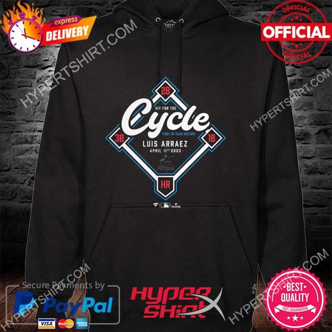 Official luis Arraez Miami Marlins Cycle 2023 T-Shirt hoodie