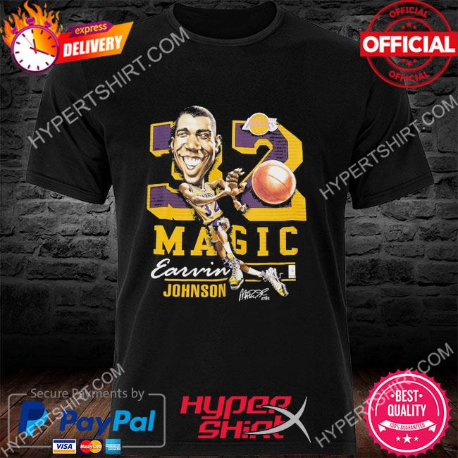 Mitchell & Ness Magic Johnson Los Angeles Lakers Vintage Caricature Tee