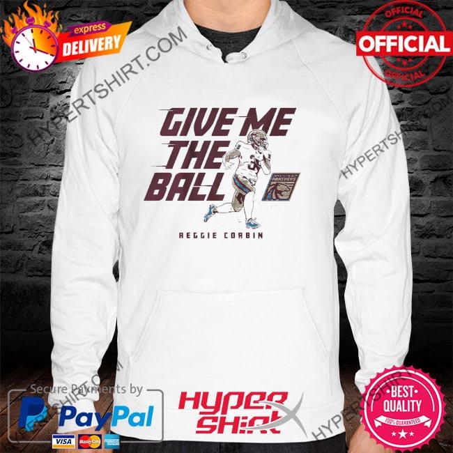 Official michigan panthers reggie corbin give me the ball s hoodie