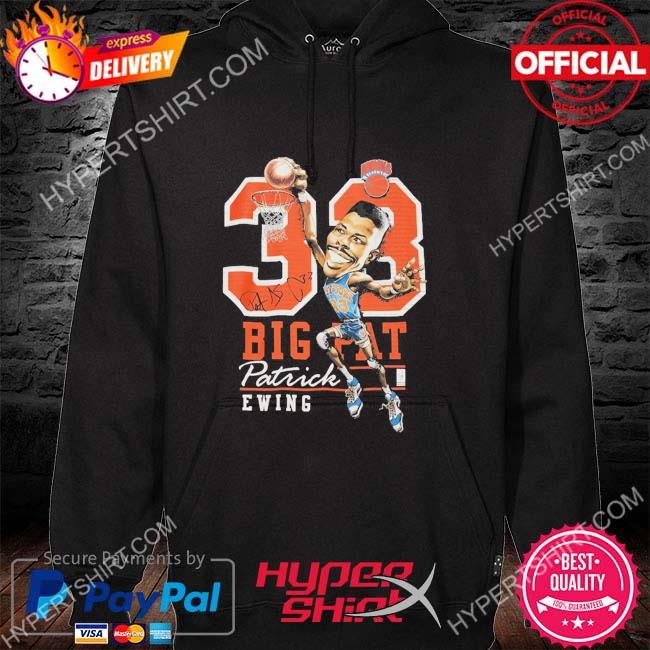 Official patrick ewing new york knicks mitchell & ness hardwood classics caricature s hoodie