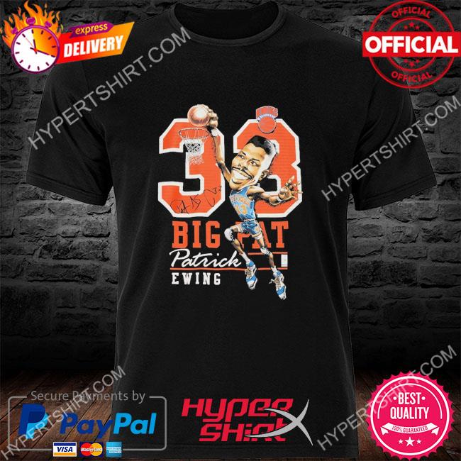 Official patrick ewing new york knicks mitchell & ness hardwood classics caricature shirt