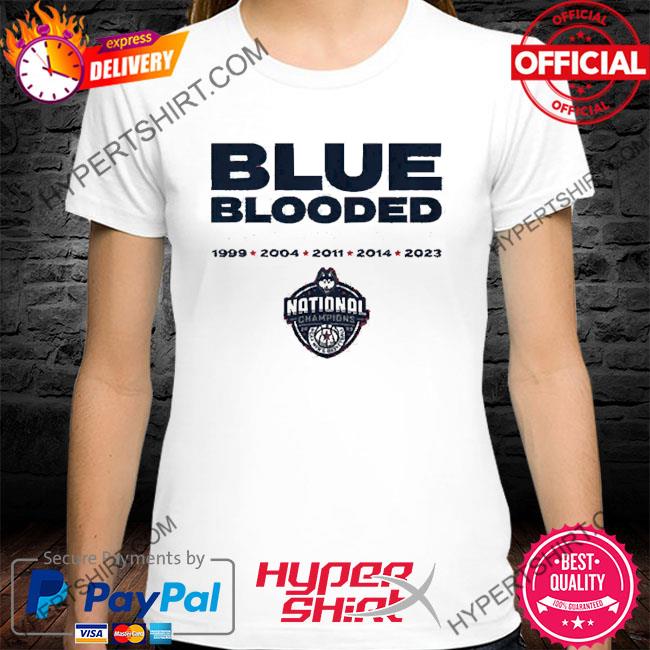 Official Uconn Basketball Blue Blooded 2023 T-Shirt