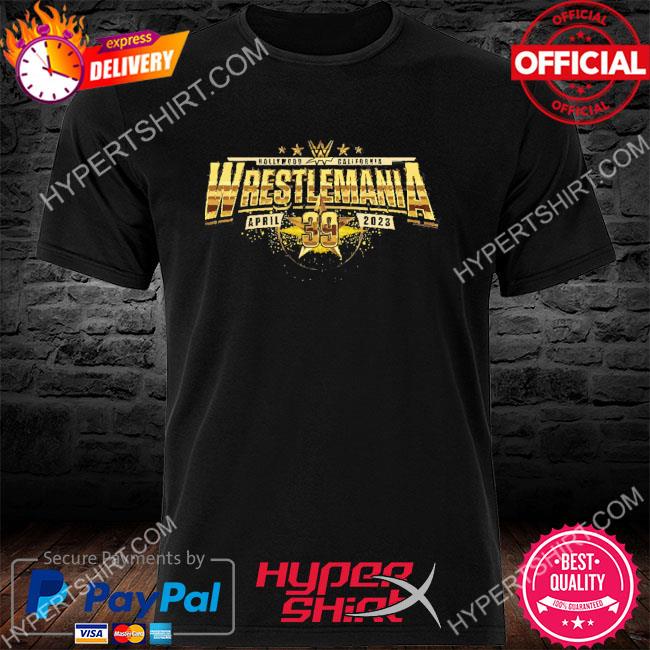 WWE WrestleMania 39 Star Logo Hollywood california T-Shirt