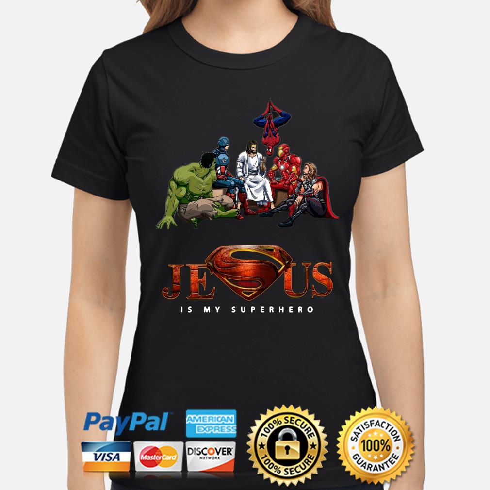 Jesus and sales superheroes shirt