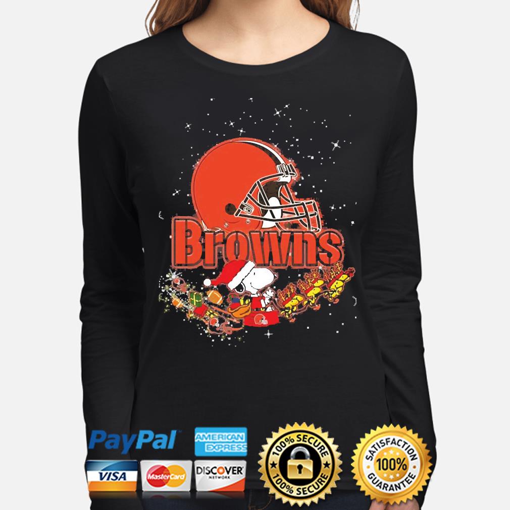 Original Christmas snoopy cleveland browns sweater, hoodie, sweater, long  sleeve and tank top